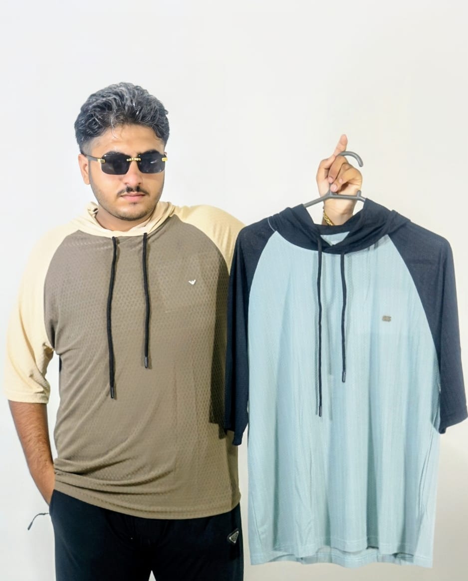 URBAN BREEZE HALF-SLEEVE HOODIE